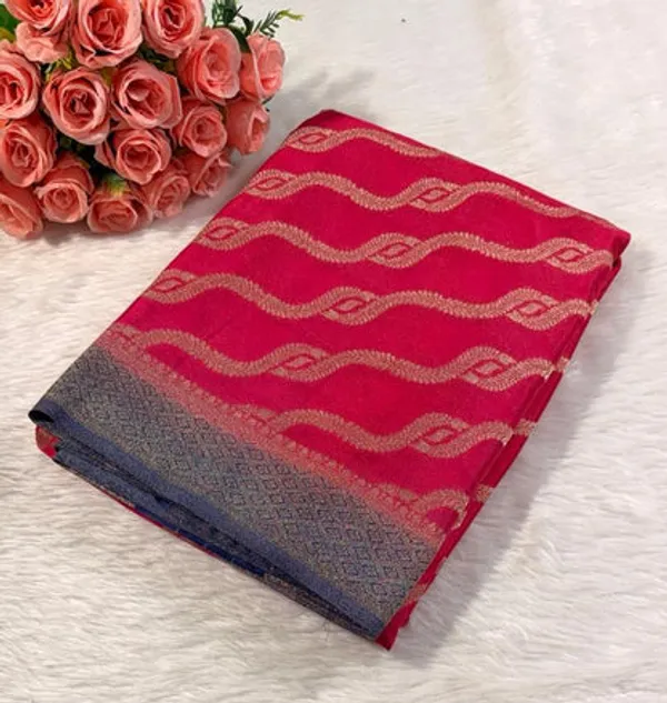 Pink_Blue_Georgette_Banarasi_Saree