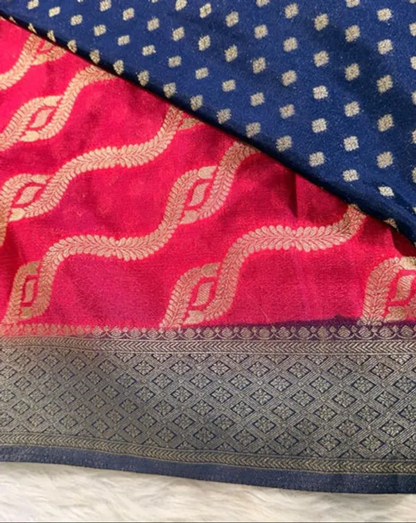Pink_Blue_Georgette_Banarasi_Saree
