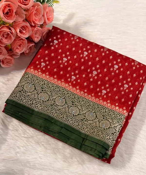 Red_Semisilk_Banarasi_Saree