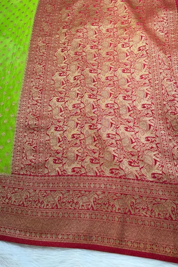 Green_Banarasi_Georgette_Saree