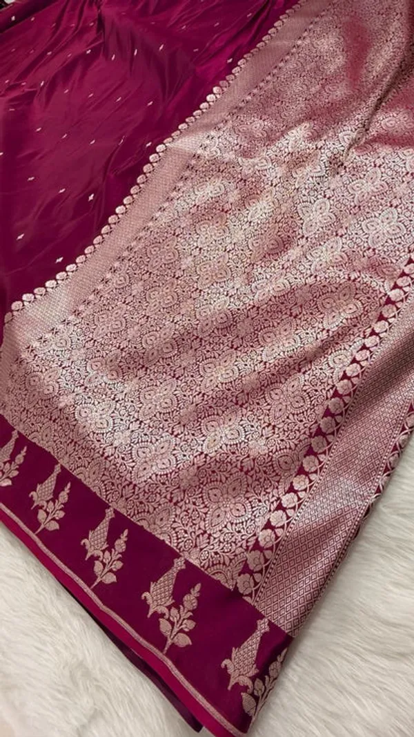 Wine_Mashru_Banarasi_Saree