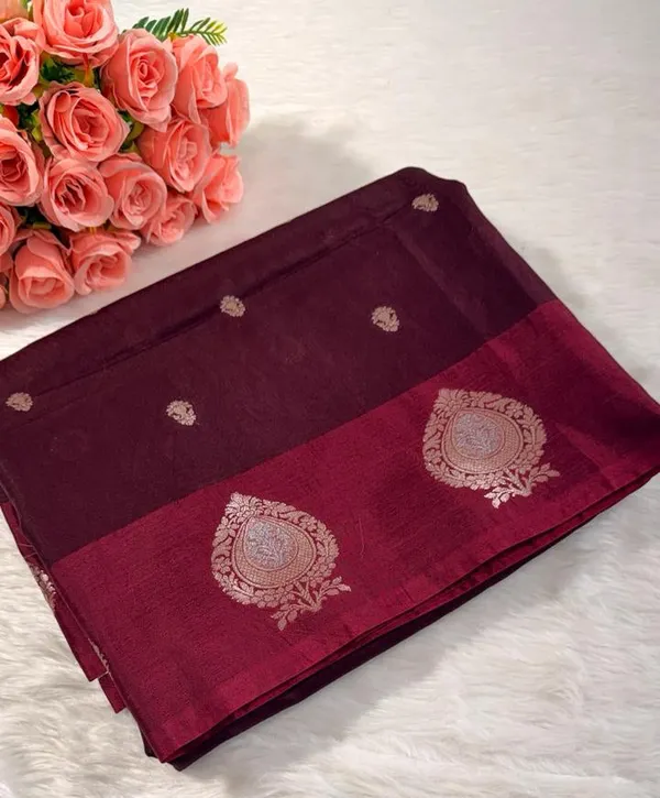 Maroon_Raw_Mango_Banarasi_Saree