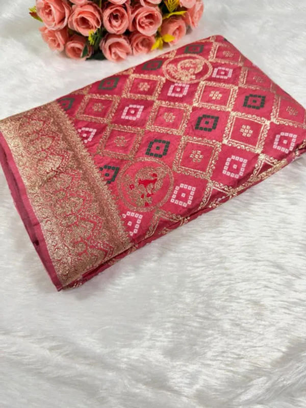 Pink_Satin_Banarasi_Saree