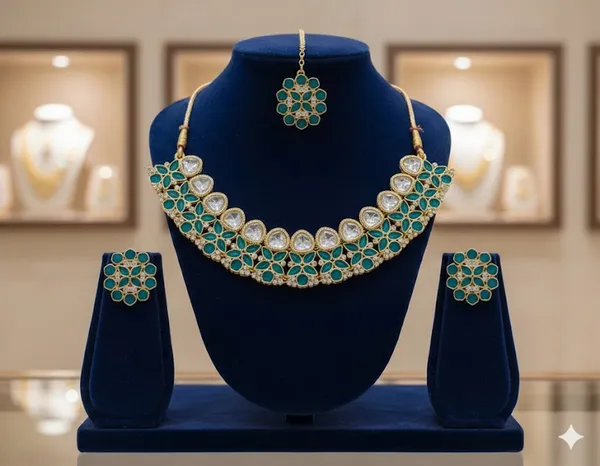 Green_Kundan_Style_Necklace_Set_For_Women