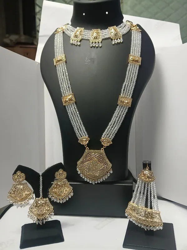 Gold_Tone_Crystal_Bead_Bridal_Necklace_Set_for_Women