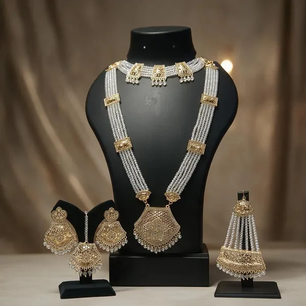 Gold_Tone_Crystal_Bead_Bridal_Necklace_Set_for_Women