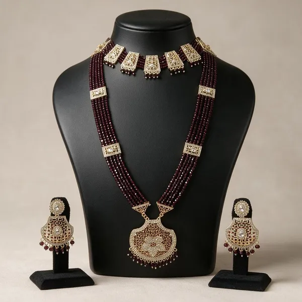 Gold_Tone_Beaded_Bridal_Jewellery_Set_for_Women