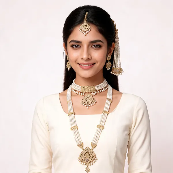 Gold-Tone_Pearl_Bridal_Jewellery_Set_for_Women