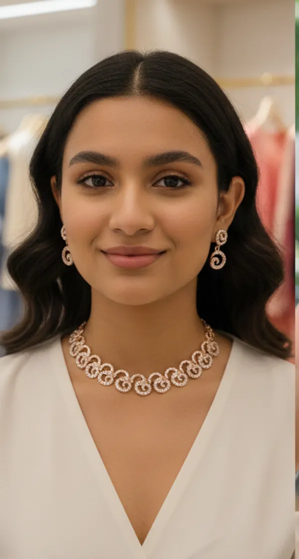 Rose_Gold_Circular_Necklace_And_Earrings_Set_for_Women