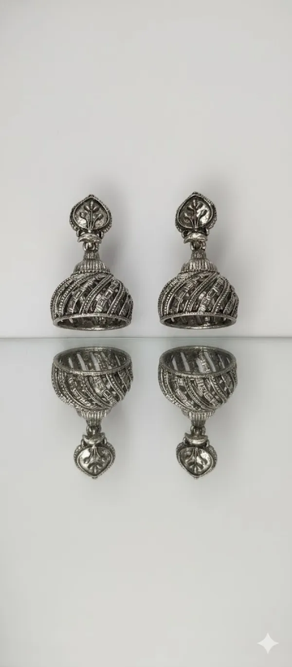 Silver-Tone_Oxidised_Jhumka_Earrings_for_Women