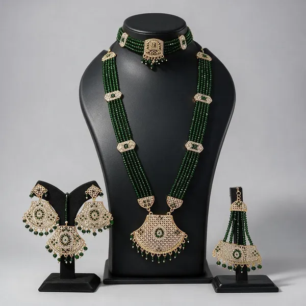 Green_Gold_Tone_Necklace_Set_for_Women