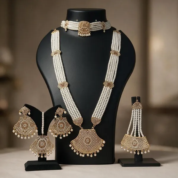 Gold_Tone_Pearl_Necklace_Set_for_Women