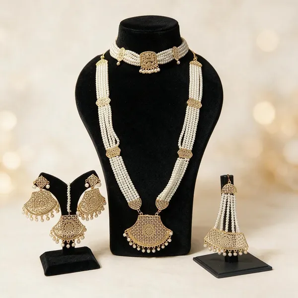 Gold_Tone_Pearl_Bridal_Jewellery_Set_for_Women