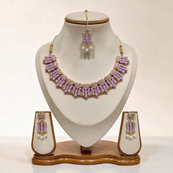 Purple_Beaded_Jewellery_Set_for_Women