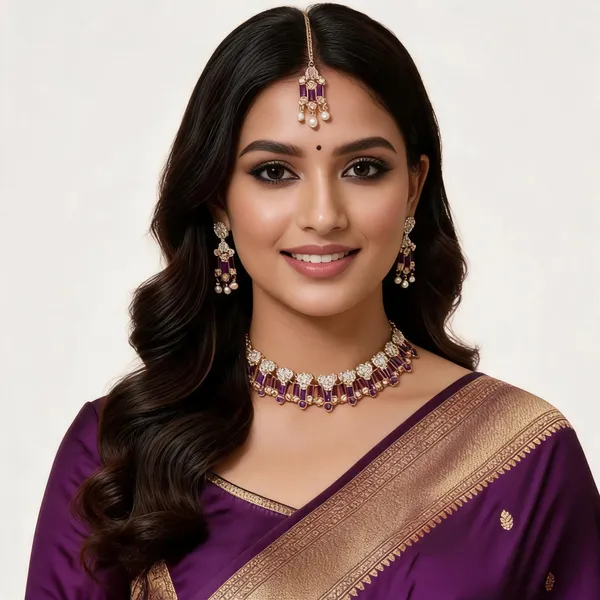 Gold_Tone_Purple_Stone_Bridal_Jewellery_Set_for_Women