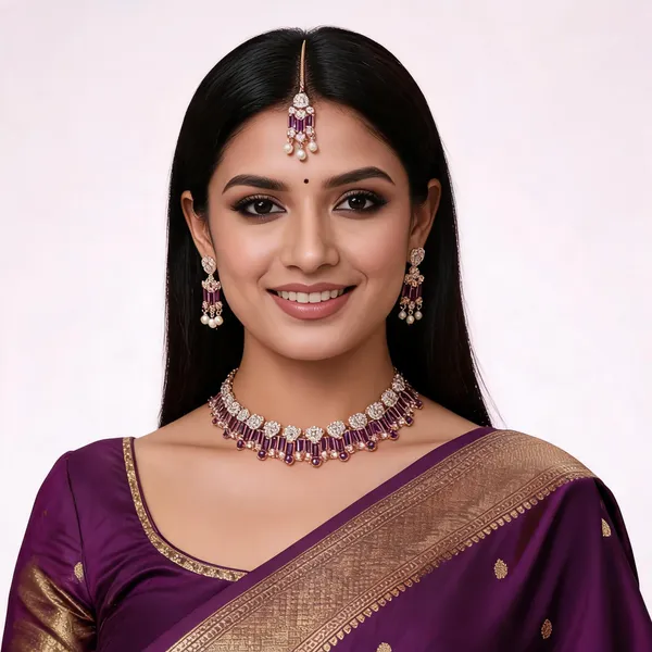 Gold_Tone_Purple_Stone_Bridal_Jewellery_Set_for_Women