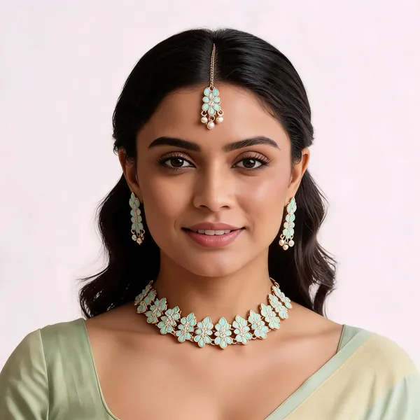 Mint_Green_Floral_Jewellery_Set_for_Women