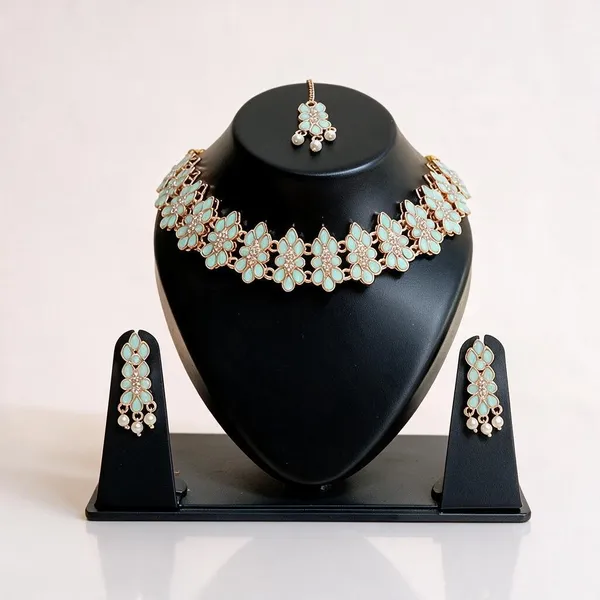 Mint_Green_Floral_Jewellery_Set_for_Women