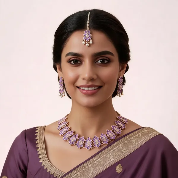 Purple_Floral_Necklace_Set_for_Women