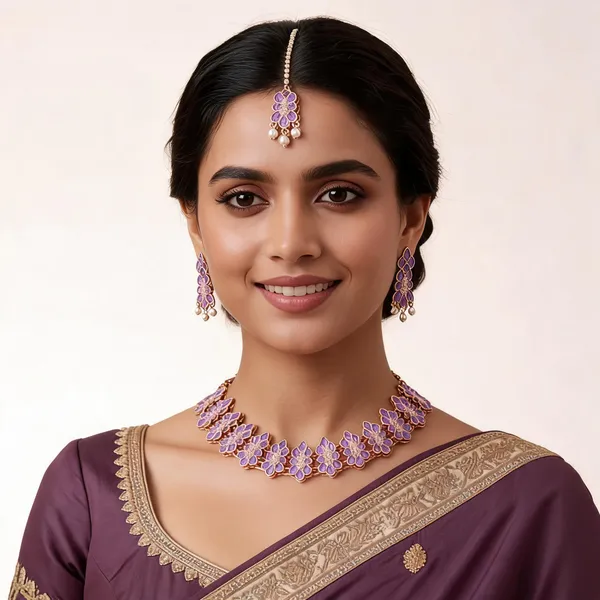 Purple_Floral_Necklace_Set_for_Women