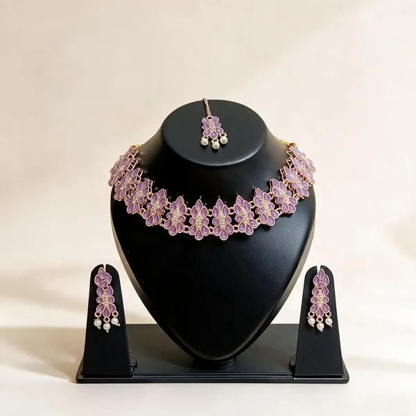 Purple_Floral_Necklace_Set_for_Women