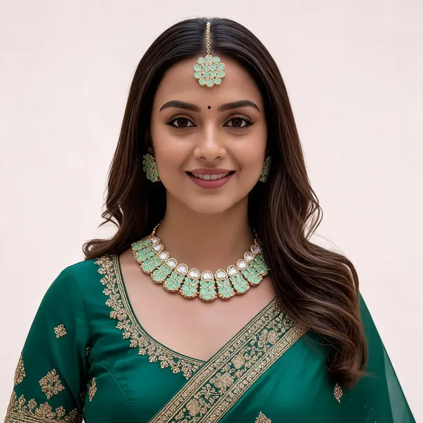 Green_Gold_Tone_Necklace_Set_for_Women