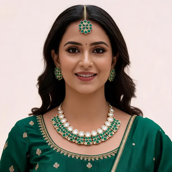 Green_Kundan_Style_Necklace_Set_For_Women