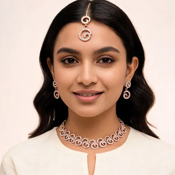 Rose_Gold_Circular_Necklace_And_Earrings_Set_for_Women