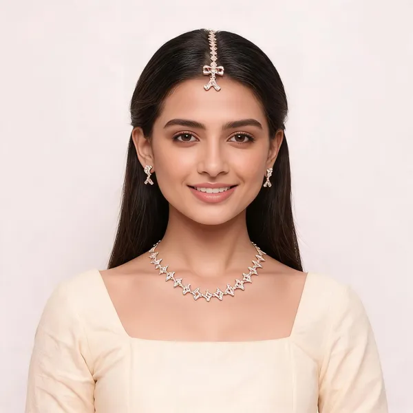 Silver_Tone_Crystal_Necklace_And_Earrings_Set_for_Women
