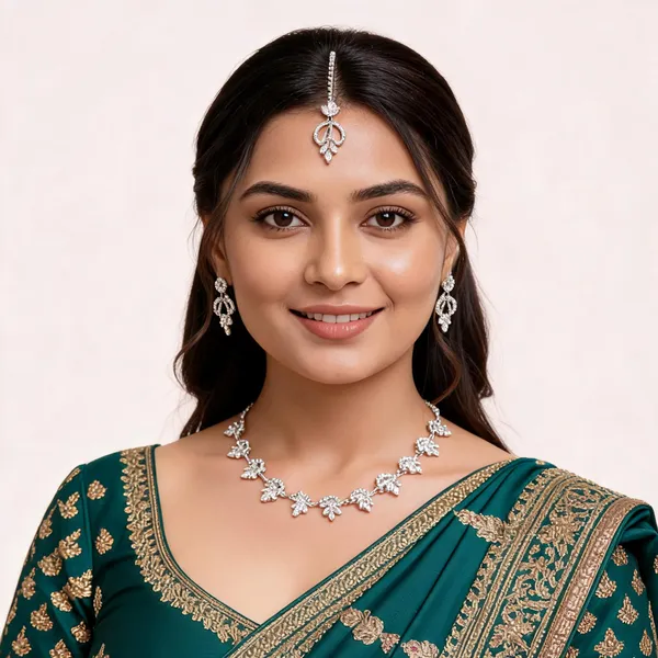 Teal_Embroidered_Traditional_Saree_For_Women