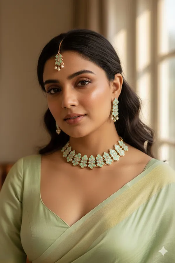 Mint_Green_Floral_Jewellery_Set_for_Women