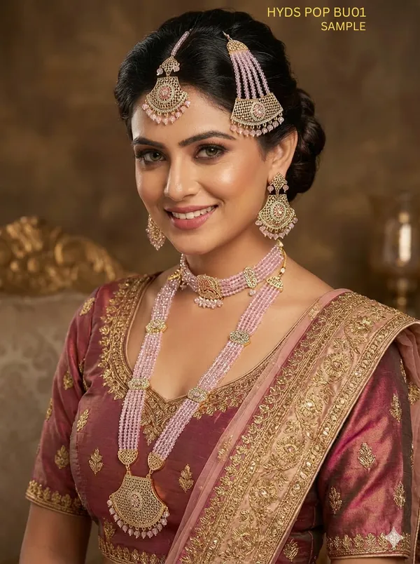 Gold_Tone_Beaded_Bridal_Jewellery_Set_for_Women