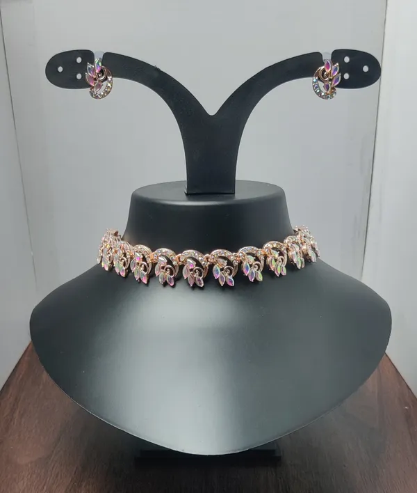 Multicolour_Stone_Necklace_And_Earrings_Set_for_Women