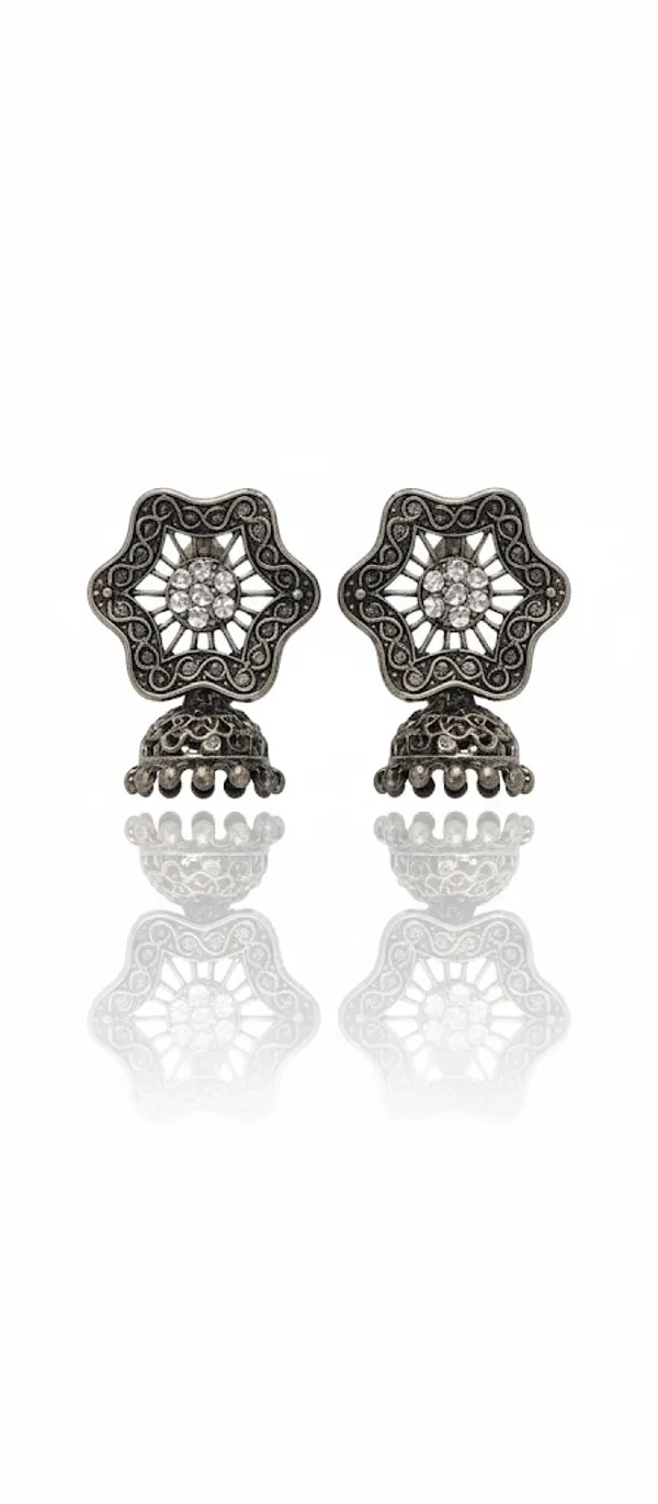Silver_Floral_Jhumka_Earrings_for_Women