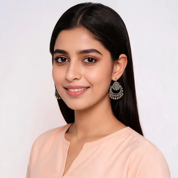 Silver_Oxidised_Floral_Chandbali_Earrings_for_Women_-_Pack_of_2