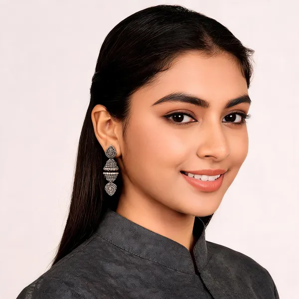 Silver_Oxidised_Jhumka_Earrings_for_Women_-_Pack_of_2