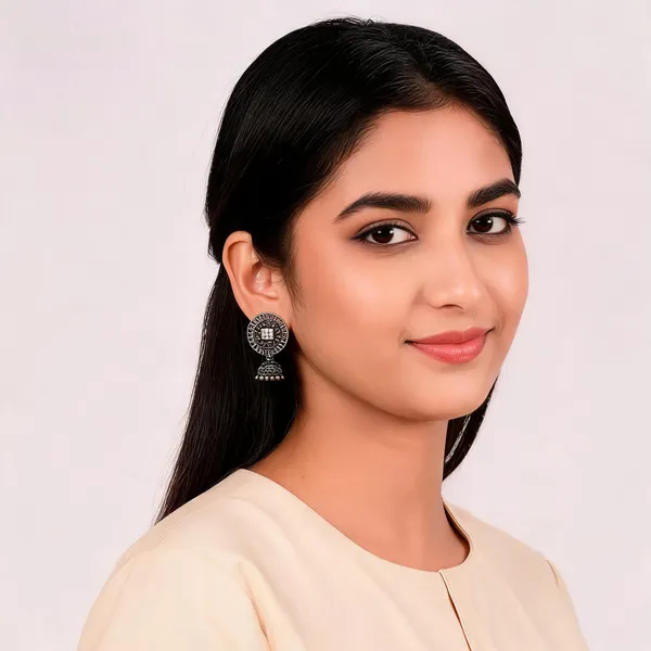Silver_Oxidised_Jhumka_Earrings_for_Women_-_Pack_of_2