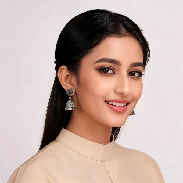 Silver_Oxidised_Traditional_Jhumka_Earrings_for_Women_-_Pack_of_2