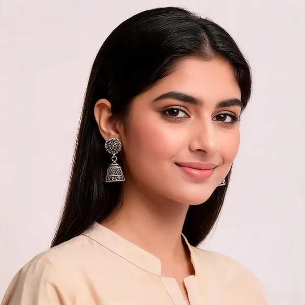 Silver_Oxidised_Traditional_Jhumka_Earrings_for_Women_-_Pack_of_2