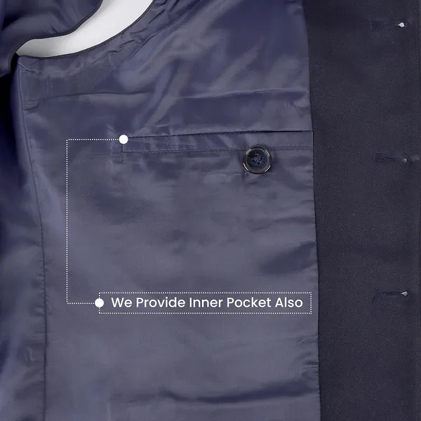 Gracyshade_Men’S_Nehru/Modi_Jacket_(Waistcoat)_Along-With_Inner_Pocket_-_Premium_Matty_Fabric_With_Polyester_Lining,_Stylish_Sleeveless_Regular_Fit_Waistcoat_For_Festivals_Or_Casuals_-_Dark_Blue_-_34
