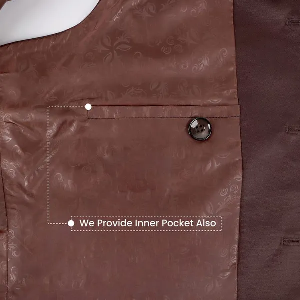 Gracyshade_Men’S_Nehru/Modi_Jacket_(Waistcoat)_Along-With_Inner_Pocket_-_Premium_Cotton_Fabric_With_Polyester_Lining,_Sleeveless_Regular_Fit_For_Festivals_And_Casuals_-_Dark_Brown_-_34