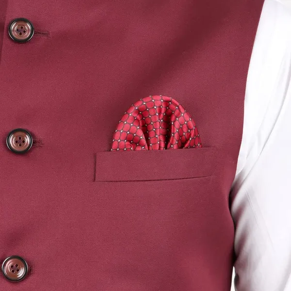 Gracyshade_Men’S_Nehru/Modi_Jacket_(Waistcoat)_Along-With_Inner_Pocket_-_Premium_Cotton_Fabric_With_Polyester_Lining,_Sleeveless_Regular_Fit_For_Festivals_And_Casuals_-_Dark_Maroon_-_34