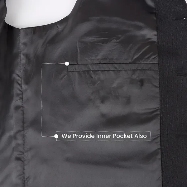 Gracyshade_Men’S_Nehru/Modi_Jacket_(Waistcoat)_Along-With_Inner_Pocket_-_Premium_Matty_Fabric_With_Polyester_Lining,_Stylish_Sleeveless_Regular_Fit_Waistcoat_For_Festivals_Or_Casuals_-_Black_-_34