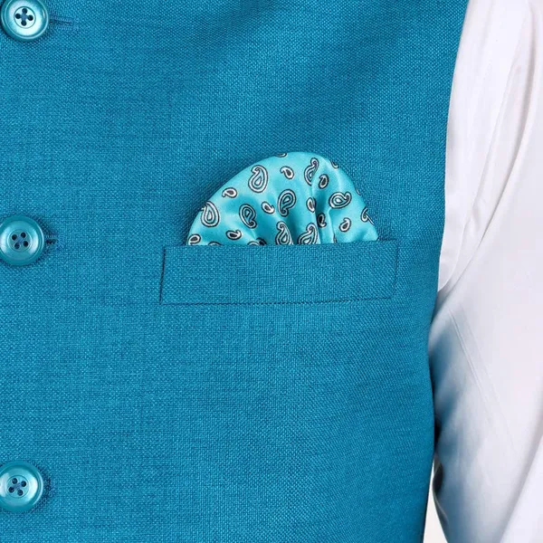 Gracyshade_Men’S_Nehru/Modi_Jacket_(Waistcoat)_Along-With_Inner_Pocket_-_Premium_Jute_Fabric_Lining,_Stylish_Sleeveless_Regular_Fit_Waistcoat_For_Festive,_Casual,_Or_Occasional_-_Coral_Blue_-_34