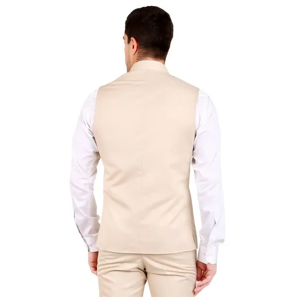 Gracyshade_Men’S_Nehru/Modi_Jacket_(Waistcoat)_Along-With_Inner_Pocket_-_Premium_Cotton_Fabric_With_Polyester_Lining,_Sleeveless_Regular_Fit_For_Festivals_And_Casuals_-_Light_Fawn_-_34