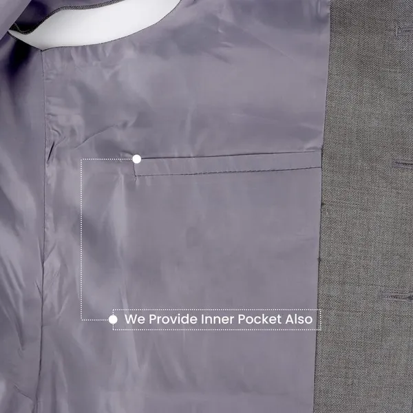 Gracyshade_Men’S_Nehru/Modi_Jacket_(Waistcoat)_Along-With_Inner_Pocket_-_Premium_Jute_Fabric_Lining,_Stylish_Sleeveless_Regular_Fit_Waistcoat_For_Festive,_Casual,_Or_Occasional_-_Grey_-_34