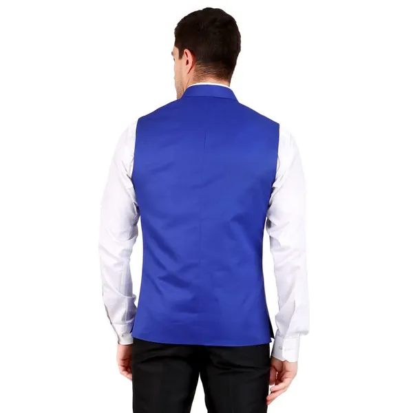 Gracyshade_Men’S_Nehru/Modi_Jacket_(Waistcoat)_Along-With_Inner_Pocket_-_Premium_Cotton_Fabric_With_Polyester_Lining,_Sleeveless_Regular_Fit_For_Festivals_And_Casuals_-_Royal_Blue_-_34