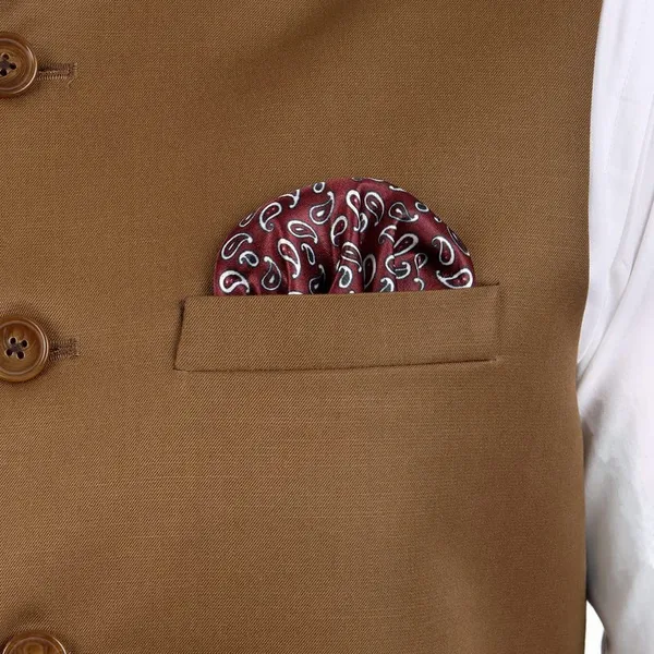 Gracyshade_Men’S_Nehru/Modi_Jacket_(Waistcoat)_Along-With_Inner_Pocket_-_Premium_Cotton_Fabric_With_Polyester_Lining,_Sleeveless_Regular_Fit_For_Festivals_And_Casuals_-_Light_Brown_-_34