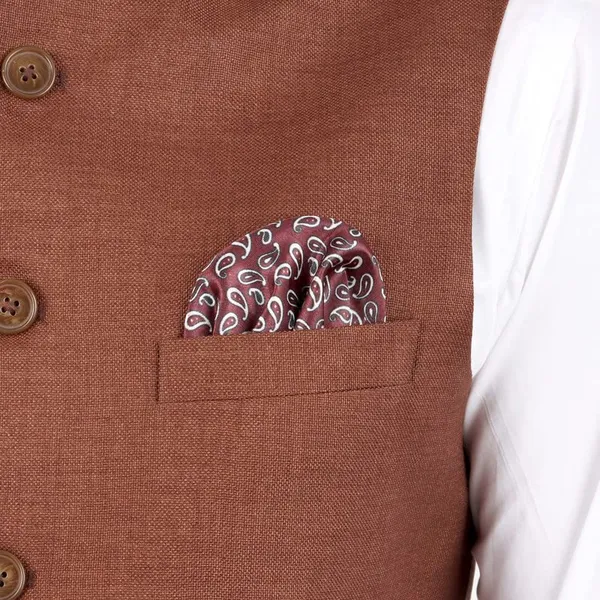 Gracyshade_Men’S_Nehru/Modi_Jacket_(Waistcoat)_Along-With_Inner_Pocket_-_Premium_Jute_Fabric_Lining,_Stylish_Sleeveless_Regular_Fit_Waistcoat_For_Festive,_Casual,_Or_Occasional_-_Brown_-_34