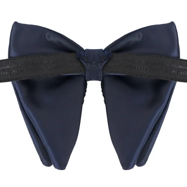 Gracyshade_Butterfly_Men'S_Pre-Tied_Designer_Embroidered_Bow_Tie_With_Adjustable_Length_Stylish_Tuxedo_Accessory_For_Formal_Events,_Weddings,_Parties_And_More_(Crystal_Navy_Blue)